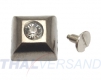 10er Pack Ziernieten Pyramidennieten Strass Klar 15mm #5556