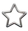 10er Pack Aluminium Karabinerhaken Stern 67mm Silbern eloxiert