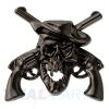 Concho #130 38mm Cowboy Schdel gekreuzte Pistolen 1861 Revolver Gunmetal