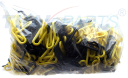 25m Absperrkette Kunststoff 6mm Gelb-Schwarz Warnkette Plastikkette 