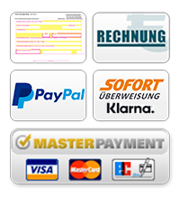 Paypal, Masterpayment, VISA, Mastercard, Rechnung