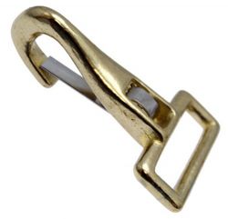 10er Pack Blattfederhaken Messing 20 x 45mm mit fester gerader �se