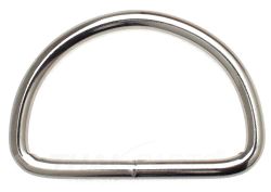 10 Stück D-Ringe 50mm x 32mm x 4,7mm Stahl LEICHT  Halbrund Ring D-Ringe 