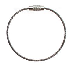 10er Pack Schl�sselringe a. Drahtseil 1,6 x 165mm Edelstahl �52mm ummantelt
