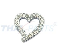 Strassmotiv Open Heart geschwungen zum Aufschieben f�r 8mm Gurtband