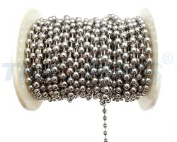 20m Kugelkette 8,0mm Endlosrolle Silbern