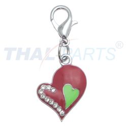 5er Pack Strassanh�nger Charm Herz #2b Strass / Schmuck Anh�nger