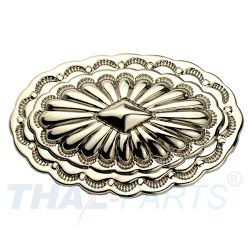 Concho #023 Southwestern Oval Conchos 46mm x 30mm Silbern