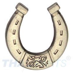Concho #049 27mm Western Reitsport Cowboy Hufeisen Conchos Antik Silber