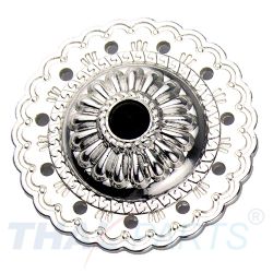 Concho #093 35mm Western Jumbo Conchos Silber Stein Schwarz