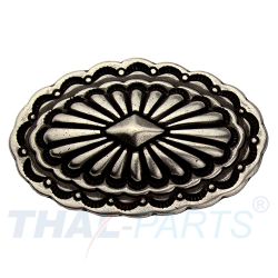 Concho #041 Southwestern Oval Conchos 46mm x 30mm Antik Silber