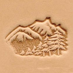 Punzierstempel 3D, Berg & B�ume, Gr��e 25 mm
