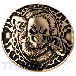 Concho #121 30mm Schdel Conchos Biker Sattel Grtel Gold