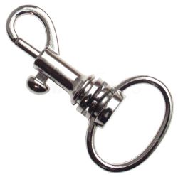 50er Pack Karabinerhaken 12 x 40mm mit halbrundem Wirbel