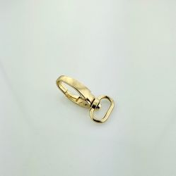 10er Pack Karabinerhaken 16 x 41mm mit drehbarem geradem Wirbel vermessingt