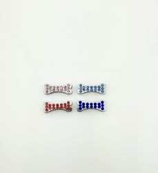 4er Pack Strassmotiv Knochen Sortiment - zum Aufschieben 8/10mm Strass Motiv