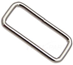 10er Pack Schlaufen 33mm x 13,5 x 4,7mm Rund Stahl, vernickelt