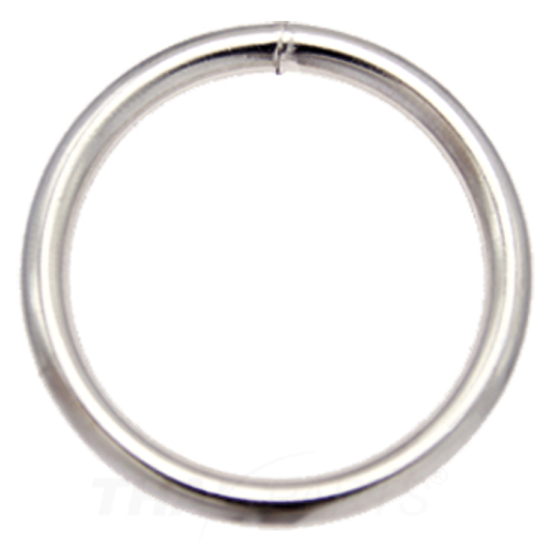 10 O-Ringe 40mm Rundringe Taschenringe Metallringe Stahl geschweißt 