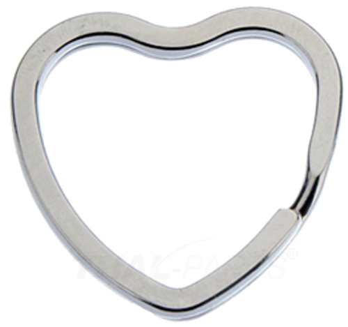 50 Stück Design Schlüsselringe Herzform Schlüsselring Herz Form Heart Split Key 