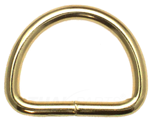 D-Ringe 25mm x18x3,4mm Stahl Gold vermessingt Halbrund Ring D Ringe D-Ring 50St 