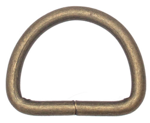 D-Ringe 25mm x 18 x 3,4 Stahl Altmessing Halbrund Ring Halbrunde D Ringe 50St 