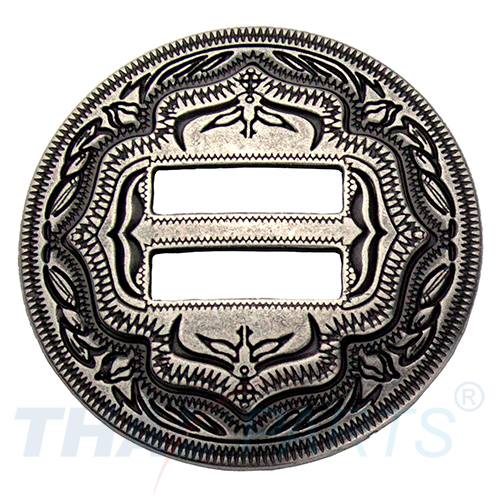 Concho #056 32mm Western Cintura Concho trasversali argento antico Conchos Concha 