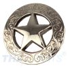 Concho #012 30mm Altsilbern Western Texas Stern Star Conchos Silbern Antik 