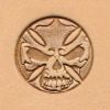 Punzierstempel 3D, Kreuz mit Totenkopf, Gr��e 25 mm