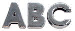 Buchstaben 14mm Chrom Silbern