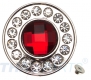 10er Pack Strass Concho Rot Rund 35mm Conchos