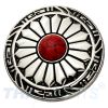 Concho #097 30mm Wild Hearts Conchos Silber Stein Rot